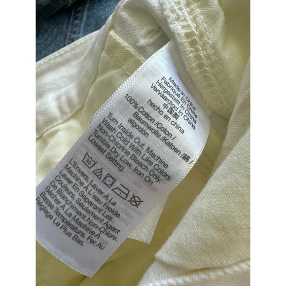 Madewell Harlow White Denim Mom High Rise Pleated Shorts Cotton Women Sz 23 NWT - Picture 6 of 10